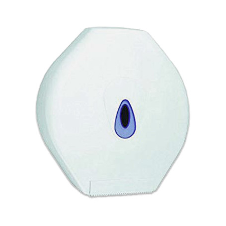 Dérouleur papier toilette mural blanc pour bobine mini jumbo