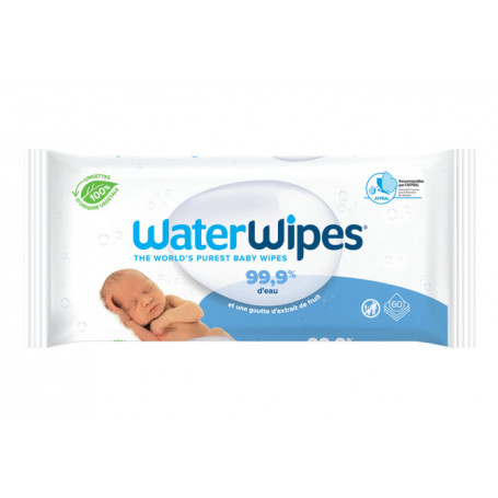 Lingettes bébé Water Wipes pour peaux sensibles - Les plus pures au monde