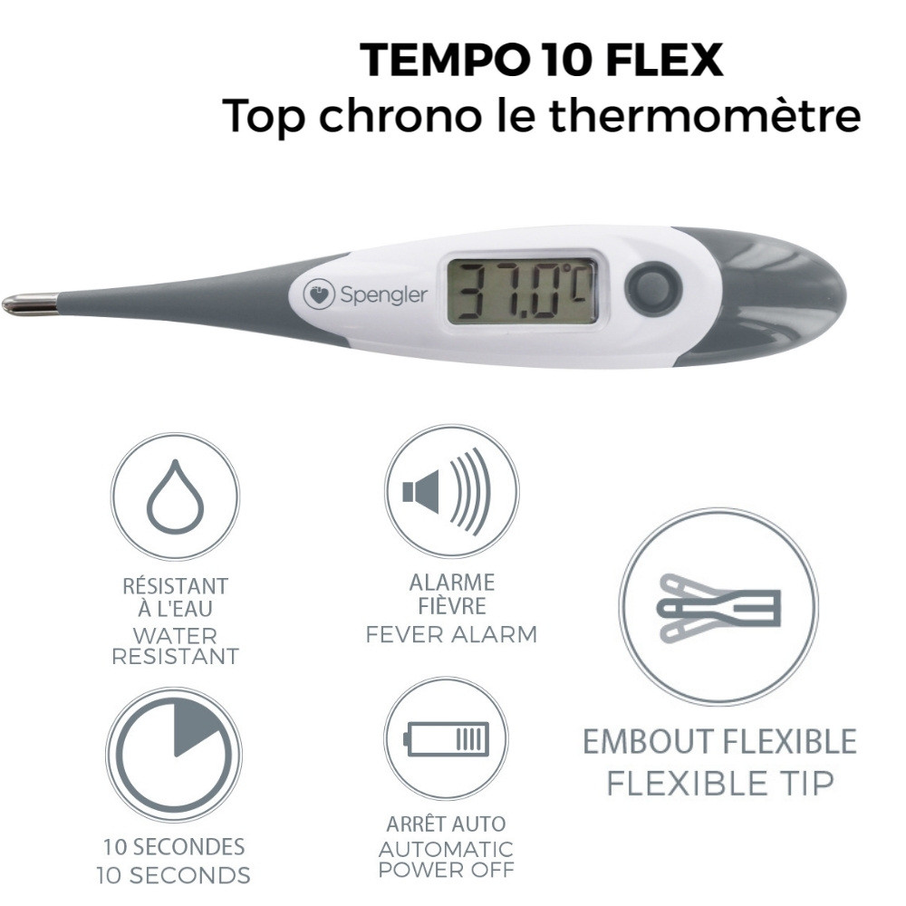 Thermomètre Tempo 10 Flex Spengler à embout flexible - LD Medical
