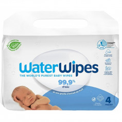 Lingettes bébé Water Wipes - 4x60 lingettes