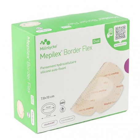 Mepilex Border Flex Oval Pansement hydrocellulaire