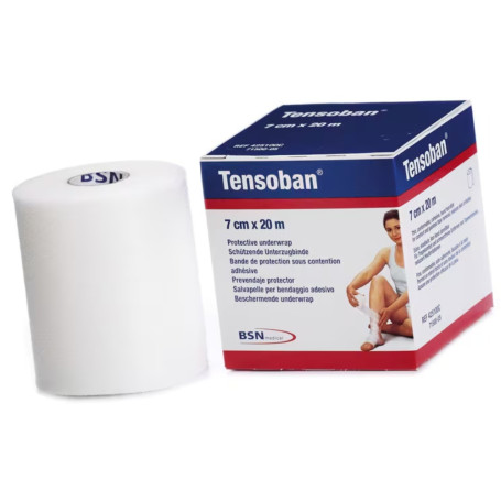 Tensoban - Bande de mousse adhésive de protection cutanée 7cm x 20m