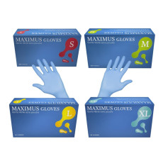 Gant Nitrile Bleu jetable Maximus S-M-L-XL